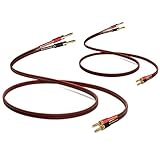 WOWLED HiFi-OFC-Lautsprecherkabel mit Bananenstecker, 2X 4m, vergoldete Bananenstecker, männlich auf männlich, 600 Stränge, 14AWG, Audio-Lautsprecher, HiFi-Systeme, Heimkino Lautsprecherkabel |2 Stück