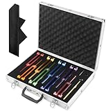 Engel-Stimmgabel-Set mit 8 Farben (126,22 Hz, 136,1 Hz, 141,27 Hz, 172,06 Hz, 194,18 Hz, 210,42 Hz, 221,23 Hz, 272,2 Hz), Klangtherapie-Aluminium-Chakra-Gabeln mit Reflexhammer und exquisiter