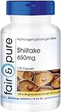 Fair & Pure® - Shiitake 650mg (Lentinula edodes) - Vitalpilz - vegan - natürlich - ohne Magnesiumstearat - 120 Shiitake-Kapseln