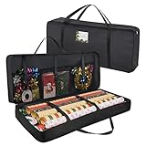 BROSYDA Geschenkpapier Aufbewahrung 600D Oxford Tuch reißfest, 82x13x34cm, mit Innentaschen für Schleifen, Anhänger und Bänder, Geschenkpapier Organizer für Weihnachtsgeschenkpapier, Dekorationen