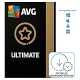 AVG Ultimate 2024 - Virenschutz-Paket mit AVG Secure VPN und AVG TuneUp zur Beschleunigung des PCs - für Windows, macOS, iOS und Android | 10 Gerät | 1 Jahr | PC/Mac | Aktivierungscode per Email