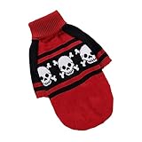 Kisangel 2st Kleidung Für Haustiere Welpenpullover Hund Halloween-Kleidung Dekoratives Haustierkostüm Hunde-Outfit Anziehen Kleine Hundekleidung Kleider Rot Acryl Die Katze Haustierzubehör