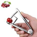 Kirschentkerner,Edelstahl Kirschenentkerner,Hand Corer Cherry Entkernen,Profi Kirschkernentferner,Effizientes Kirschentsteiner,Manuell Entsteiner,für Kirsch Obst Schnell Entfernen Früchtsteinen