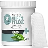 ReaVET Ohrenpflege Finger-Pads für Hunde & Katzen 50 Stück – Sanfte Ohrreinigung I Ohrpflege Reinigungspads Fingerpads für die Ohrenhygiene, sanfter Ohrenreiniger zur Pflege & Reinigung