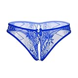 Sexy Perspektiv Hollow Out Atmungsaktiv Panties Weich Flirty Lingerie Low Rise Tanga Sexy Open Mesh Hohl Verführerisch heiße Dessous mit Blumenspitze Reizwäsche Spitzen Erotik