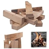 KADAX Anzündholz aus Buchenholz 10 kg, Natürliche und Effiziente Feueranzünder für Kamin, Ofen, Grill und Feuerschale, Brennholz, Kaminholz, Feuerholz
