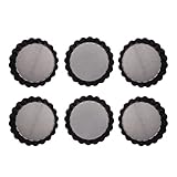 Mocturnity Quiche-Pfannen Mini-TöRtchen-Pfannen mit Abnehmbarem Boden Tortendosen-Sets Lose BasisTarte-Form KäSekuchen-Pfanne Tortenform 6Er Pack