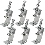 6 Stück C-Zwingen Kit, C Klemme Edelstahl Schraubklemme Heavy Duty C-Clamp Fixierzange Tischklammern Einstellbar Klemmbereich ist 0-65mm für Holzbearbeitung, Schweißen und Tischlerei (65mm)