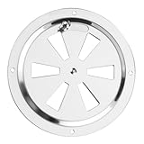 Lüftungsrosette, Edelstahl Lüftungsgitter Verschließbar, 125mm Runde Kiemenblech Lüftungsrosette für Smoker, Boot, Camper, Haus