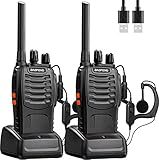 Baofeng Walkie Talkies PMR446 Funkgeräte Professionelle Zwei-Wege-Radio16 Kanäle Gegensprechanlage Wiederaufladbarer Funkempfänger Sende- und Empfangsgerät für Erwachsene mit Kopfhörern (2 Stück)