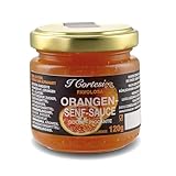 I CORTESI Orangensenfsauce – 120ml – Senfsoße mit Orangenaroma – fruchtig würzige Sauce