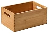 KESPER Stapelkiste 57411 aus FSC zertifiziertem Bambus/Allzweckkiste 28,5 x 18,5 x 13 cm/Holzkiste