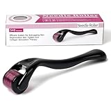 Hopeyhfm Microneedling Roller mit 540 Nadeln, Micronadeln Derma Roller 0,5 mm für Gesicht und Körper, Micronadeln Narbenroller für Anti-Falten, Schwangerschaftsstreifen, Akne