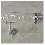 Rutschfestes, transparentes Acryl-Treppenstufen-Set, 3,8 m, transparenter Kristall, für den Innenbereich, Anti-Rutsch-Streifen für Treppen und Wände, Sicherheitslösung für Zuhause und Büro