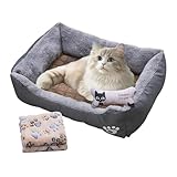 Hundebett | Luxus Katze Haustierbett | Kleines Hundebett | Schlafsofa mit Kühlmatte | Hundebett für kleine Hunde | Tragbares Haustierbett mit Kühlmatte für Katzen oder kleine Hunde Schlafzeit zu Hause