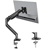 BONTEC Monitor Halterung für 13-34 Zoll Bildschirm Hält 3-9 kg, Gasdruckfeder Arm, Neigbar, Schwenkbar, Drehbar, Ergonomischer Bildschirmhalterung 1 Monitor mit Kabelführung, VESA 75/100mm