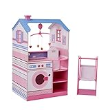 Olivia's Little World Teamson Kids 18 Zoll Babypuppen Holz-Puppenhaus doppelseitig Nursery TD-11460W