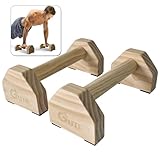 Liegestützgriffe Holz,2 Stück Gelenksschonende Rutschfeste Calisthenics Parallettes,30cm Handpumpen,Holz Handstand Griffe,Push Up Bars für Gymnastik,Home Fitness,Muskeltraining und Krafttraining