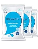 DYMACARE® Shampoo Haube, Haare waschen ohne Wasser mit leichter Duftnote nach grünen Äpfeln, Klinikqualität (3 Packungen)