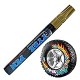 Reifenmarker – Permanente Wasserfeste Tintenfülllackstifte Für Autos, Wasserfester Autoreifen-Reifenprofil-Gummimetall-Permanentlackstift, Passend Für Autos, Motorräder, Fahrräder, Reifen | Reifenbesc