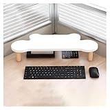 Monitorständer aus Holz – platzsparende dreieckige Schreibtischablage für Monitor/Laptop/Drucker, ergonomische Höhe 10,6 cm (4 1/8 Zoll) – ideal für Home Office und Gaming