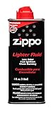 Zippo Unisex – Erwachsene Original f. Benzin Feuerzeuge 125 ml mit Kunststoff-Ventil, Schwarz, 1-Pack