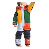 Einteiliges Schneeanzug Kinder Warmes Skioverall Unisex Wasserdicht Skianzüge Winddicht Schneeoverall Outdoor Softshell Schneeanzug Dicke Skijacke Skianzug Reflektierenden Winteranzug