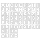 Zahlen- und Buchstabenschablonen, wiederverwendbar, PET-Schablonen, Zeichenvorlagen für Holzschilder, Kunst, Malerei, Wandkunst, Dekoration, waschbar, 60 Stück