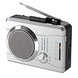 Kassettenspieler, tragbares AM/FM-Taschenradio und Sprach-Audio-Kassettenrekorder, persönlicher Audio-Walkman mit integriertem Lautsprecher und Kopfhörer