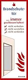 immi 8x Brandschutztür Türrahmen Aufkleber, Brandschutz-Schild 51x148mm