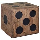 Teenpull Aufbewahrungskiste aus Mindi-Holz, 40x40x40 cm, Würfel-Design, fertig montiert, für Spielzeug, Schatzkiste, Boxen