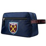West Ham United F.C. Kulturbeutel für Herren, Kulturbeutel zum Aufhängen, mit Reißverschlusstasche, Geschenke für Ihn, navy, Kulturbeutel