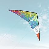 Skymonkey Fastrider Lenkdrachen Kinder, Jugendliche und Erwachsene, 2-Leiner Lenkdrache, Spannweite: 127cm - Rainbow
