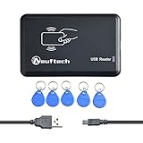 Neuftech USB RFID Reader ID Kartenlesegerät Kartenleser Kontaktlos Card Reader für EM4100