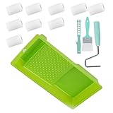 Komplettes Malerset mit 13 Trockenbau-Texturewalzen und Rollerrahmen für Wandoberflächen Oberflächen Oberflächen Täglicher Gebrauch Möbel Malerwalze
