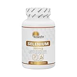 Sowelo - Selen, 200 Selenium Tabletten, Hohe Konzentration 200 mg Natriumselenit in einer Tablette, Reinigt den Körper, Unterstützt die Antioxidativen Prozesse