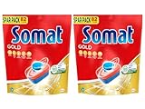 Somat Gold Spülmaschinen Tabs, 164 Tabs (2x 82 Tabs), Geschirrspül Tabs für strahlend sauberes Geschirr auch bei niedrigen Temperaturen, Extra-Kraft gegen Eingetrocknetes