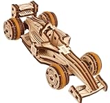 UGEARS Compact Racer 3D-Puzzle für Erwachsene - Modellbausätze Holzpuzzle Hobbys für Männer - Rompecabezas 3D para Adultos - Holzmodellbausatz zum Bauen