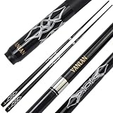 VANLAN Professionelle Billardqueues, 147,7 cm, Carbon, langlebig, Kleiner Kopf, Poolqueues, Billard-Queues, Billard-Queues, Billard-Zubehör, Schwarz