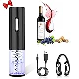 Yuragim Elektrischer Korkenzieher, Elektrischer Weinöffner Set, Wein öffner Weinflaschenöffner Automatischer Flaschenöffner Electric Wine Opener Elektrisch Korkenzieher Set für Zuhause Küche Bar Party