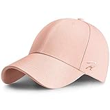 HASAGEI Baseball Cap Herren Damen Basecap Baseball Kappe Reine Farbe Baseboard Baseballkappe Cotton Cap für Tennis Golf Reisen (55-62, Rosa)