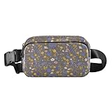 Bunte kleine Liberty Blooming wasserdichte Bauchtasche mit verstellbarem Gurt für Radfahren, Wandern, Fitnessstudio, Buntes Wildblumenmuster, 1 Size