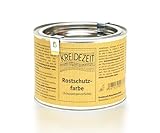 Kreidezeit Rostschutzfarbe mit Eisenglimmer Anthrazitgrau Metallic - Wetterfester Rostschutz für Metall & Holz - Schuppenpanzerfarbe (0,375 Liter)