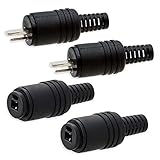 Lautsprecher Set Din 2-pol. Boxenstecker 2X LS-Stecker 2X LS-Buchsen Audio Adapter Schraubbar