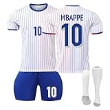 Frankreich 24 Fußball Trikot, Frankreich Hause/Auswärts Fußball Trikot für Kinder Erwachsener, Fussball Trikots Shorts und Socken Anzug Jungen Herren