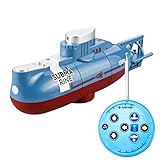 HUSHUI RC Mini-U-Boot-Spielzeug, 6-Kanal-Fernbedienung, Unterwasserschiff, Tauchboot, elektrisches Spielzeug, Modell für Kinder, pädagogisches Spielzeug, Geschenk für Kinder