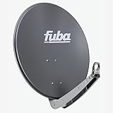 Fuba DAA 650 A Aluminium Satellitenschüssel 60/65cm anthrazit - Sat-Antenne/Sat-Spiegel mit stabilem Doppeltragarm, LNB-Halterung aus Alu Druckguss, rostfrei und langlebig, hohe Schlechtwetterreserve