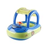 Sghtil Schwimmring zum Schwimmenlernen | Schwimmring, Schwimmspielzeug in Form eines Autos, aufblasbar, mit Sonnenschirm für Wasser und Sommer