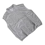 aqxreight Kühlventilator-Weste für Männer und Frauen, ärmellose, Klimatisierte Kleidung mit 2 Bürstenlosen Ventilatoren für Sommer, Heißes Wetter, Arbeiten, Angeln, Wandern, Grau, Nur Kühlend,