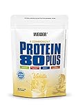 Weider - Protein 80 Plus - 4-Komponenten Protein Pulver - Hoher Proteingehalt mit 80% Eiweiß - Cremige Shakes mit Calcium & Vitamin B6 - 500g - Vanille